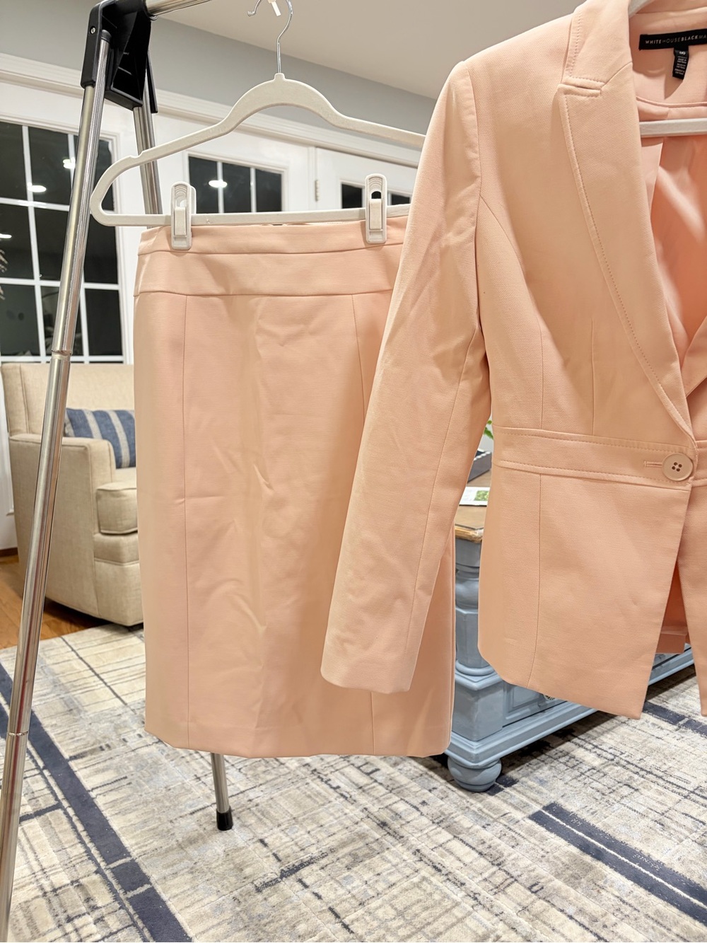 Women's Blush Pink Pencil Skirt